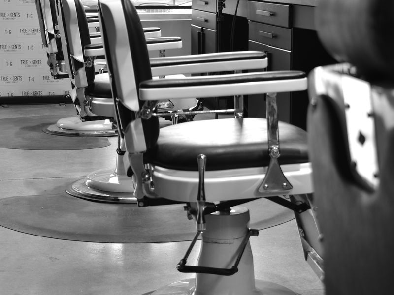 True Gents interior — barber chairs